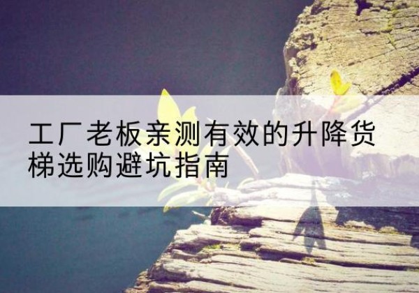 五大连池升降货梯怎么选-工厂老板亲测有效的升降货梯选购避坑指南